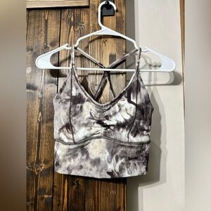 Gymshark Tie-Dye Tank Top - Gray and White